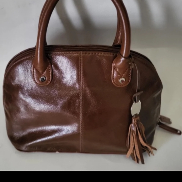 Tignanello Women's Handbag Brown Leather Satchel - Picture 1 of 8